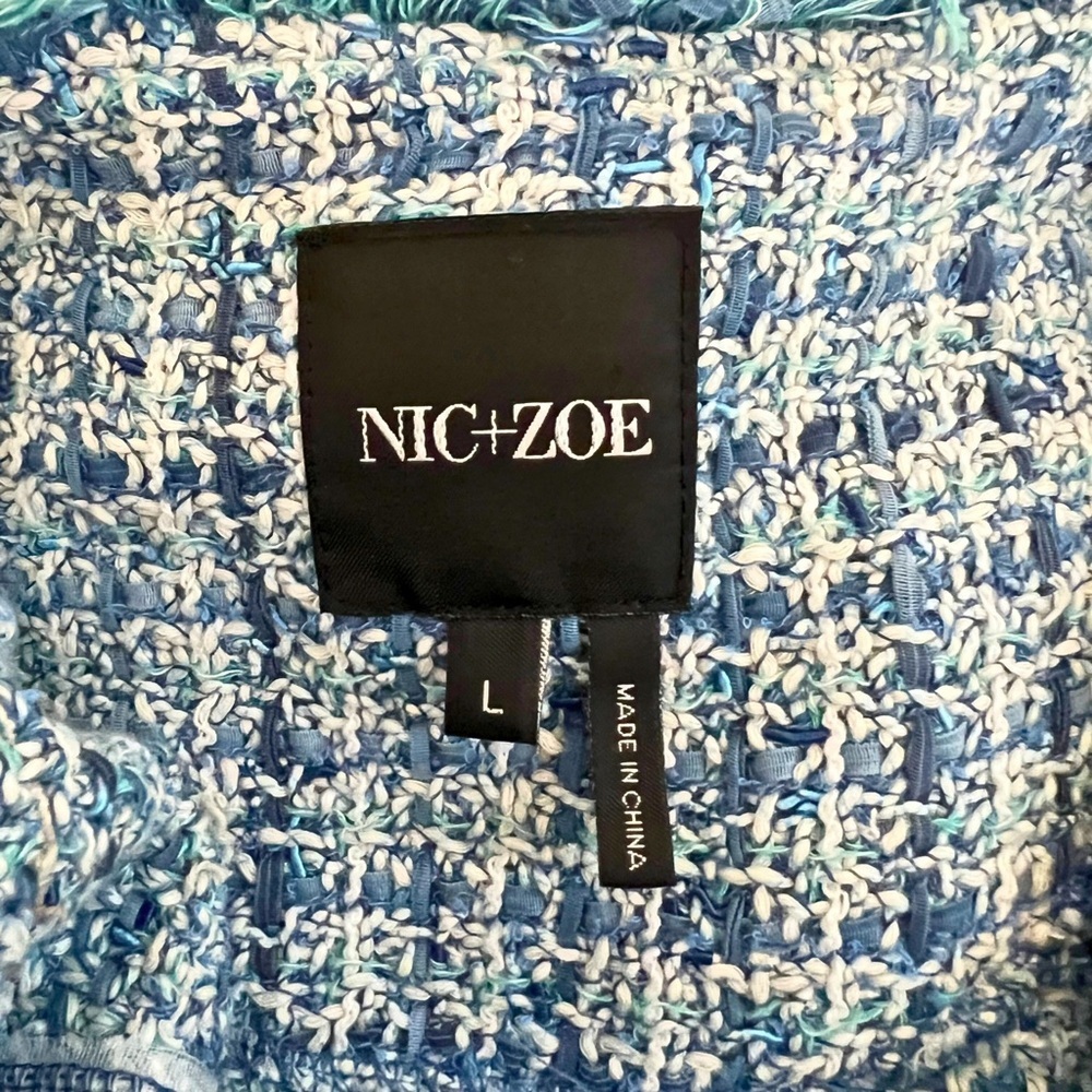 NIC+ZOE (Large - EUC) Blue Under the Sea Jacket - Picture 3 of 10